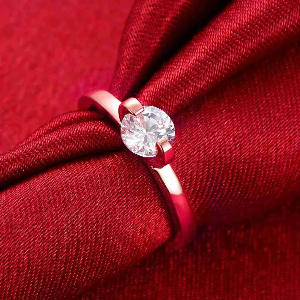 18k gold plated engagement ring Package inserts Crystal aneis ruby jewelry ELY