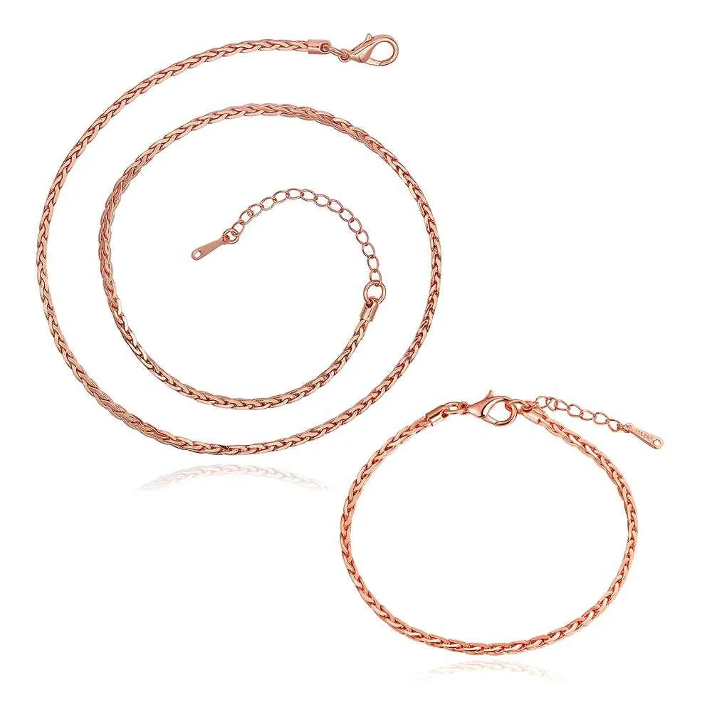 18k gold plated jewelry set skyrim chain necklace bracelet joyas SMTPS415 ELY