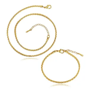 18k gold plated jewelry set skyrim chain necklace bracelet joyas SMTPS415 ELY