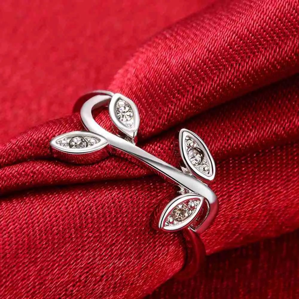 18k gold plated wedding ring Leaves sprout ring men sport ELY