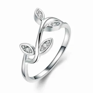 18k gold plated wedding ring Leaves sprout ring men sport ELY