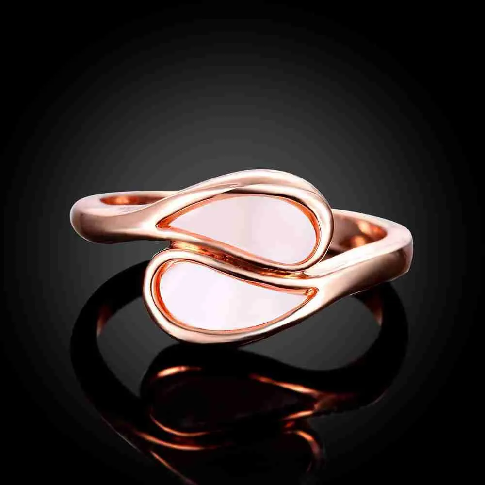 18K Gold Plating wedding ring Small droplets splicing anillos bear collier plastron femme ELY