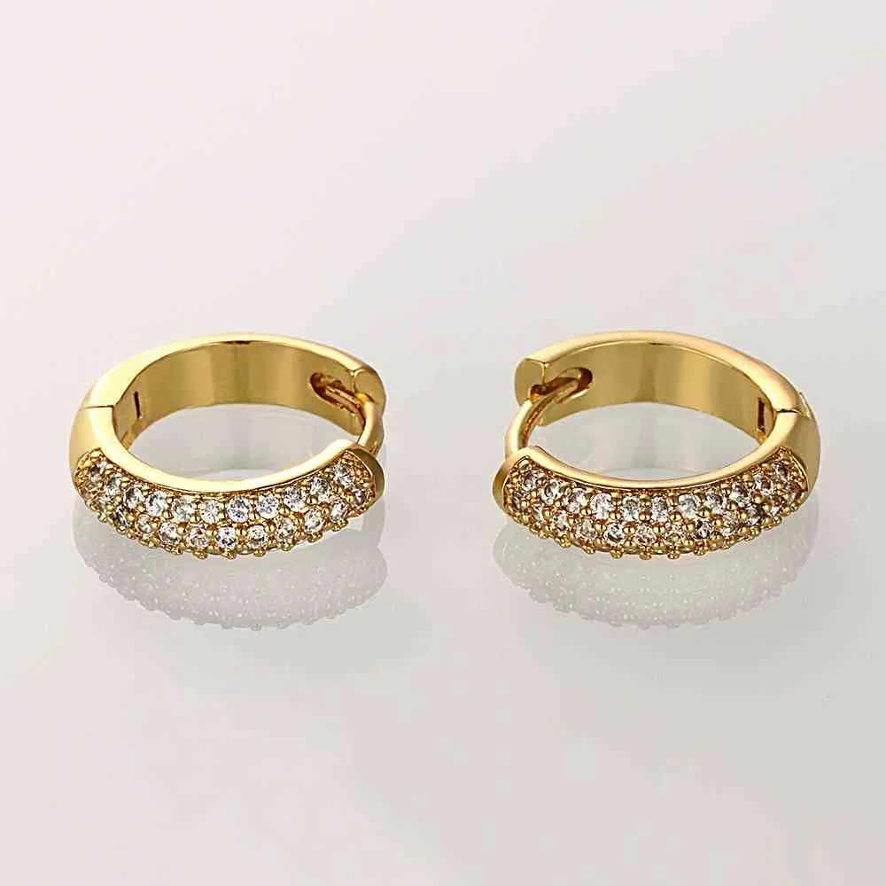 aliexpress 18k gold plated earrings glistem clip brincos de festa jewelry display SKGE 38 ELY