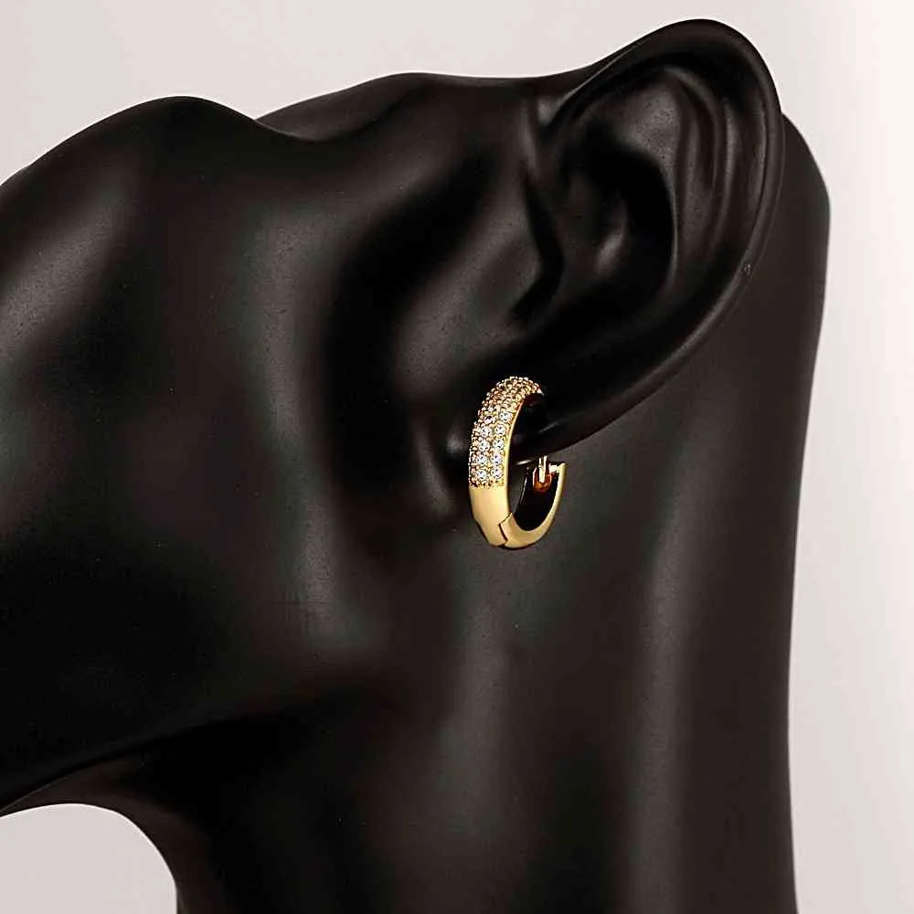 aliexpress 18k gold plated earrings glistem clip brincos de festa jewelry display SKGE 38 ELY