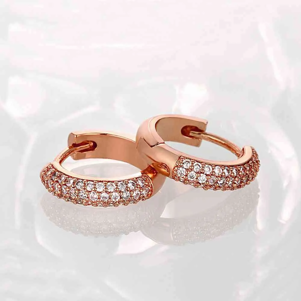 aliexpress 18k gold plated earrings glistem clip brincos de festa jewelry display SKGE 38 ELY