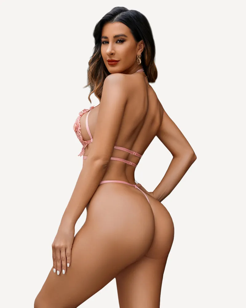 Appliques 2 Piece Bra Panty Set