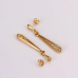 Best Friends jewerly 18K Gold Plated Earing 1 Stick drop earrings brincos SMTPE26 ELY