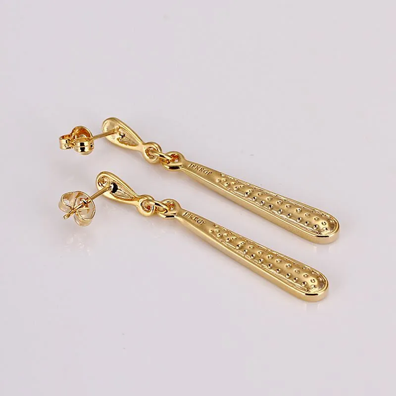 Best Friends jewerly 18K Gold Plated Earing 1 Stick drop earrings brincos SMTPE26 ELY