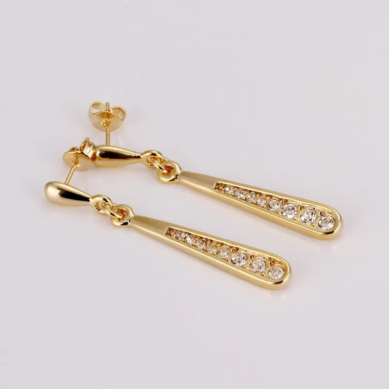 Best Friends jewerly 18K Gold Plated Earing 1 Stick drop earrings brincos SMTPE26 ELY