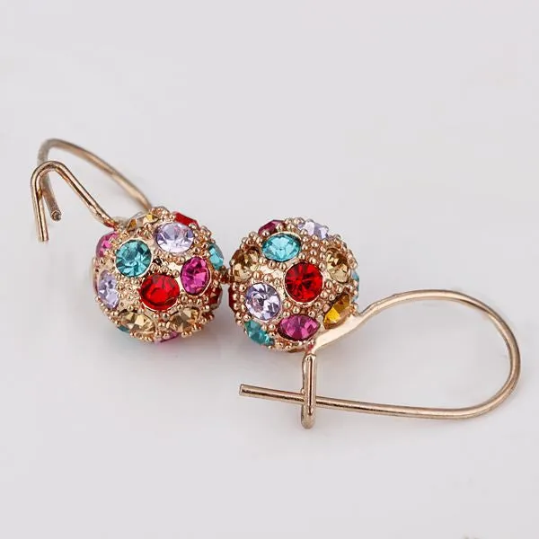 Best Friends jewerly 18K Gold Plated Earing av colorful drop earrings brincos SMTPE 73 ELY