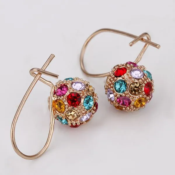 Best Friends jewerly 18K Gold Plated Earing av colorful drop earrings brincos SMTPE 73 ELY