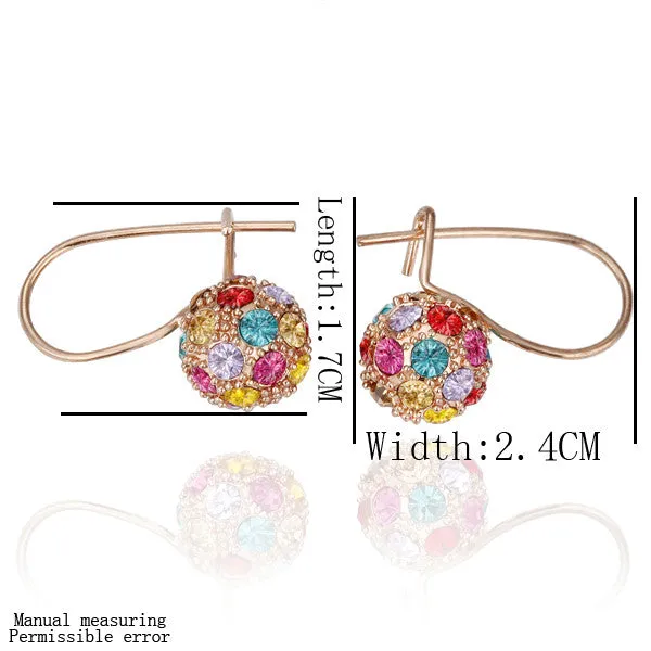 Best Friends jewerly 18K Gold Plated Earing av colorful drop earrings brincos SMTPE 73 ELY