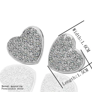 Best Friends jewerly 18K Gold Plated Earing heart stud earrings brincos SMTPE 6 ELY