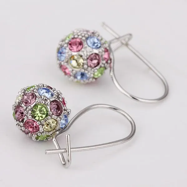 Best Friends jewerly 18K Gold Plated Earing nc colorful drop earrings brincos SMTPE 72 ELY