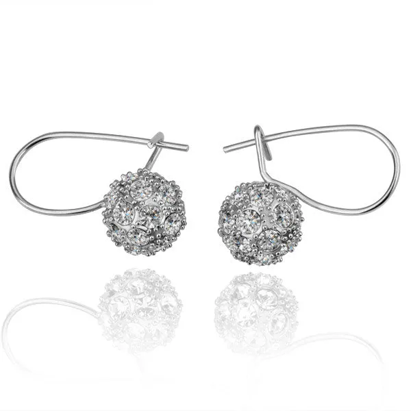 Best Friends jewerly 18K Gold Plated Earing nj ball drop earrings brincos SMTPE 63 ELY
