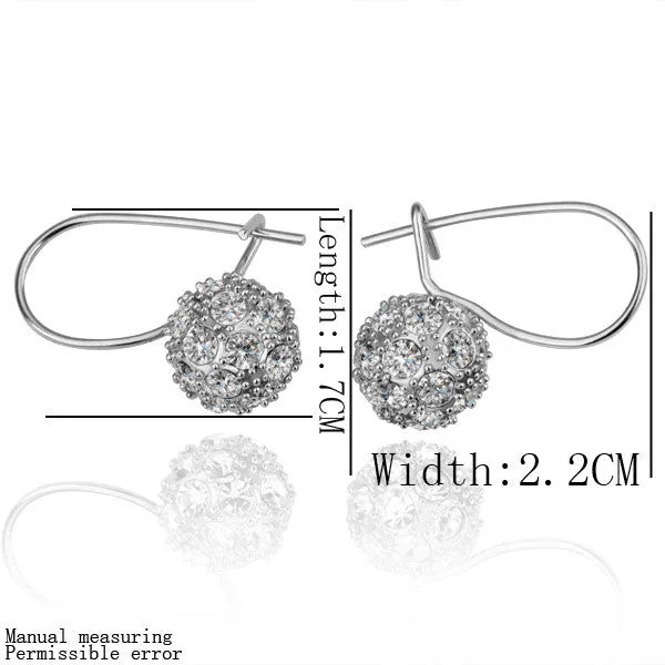 Best Friends jewerly 18K Gold Plated Earing nj ball drop earrings brincos SMTPE 63 ELY