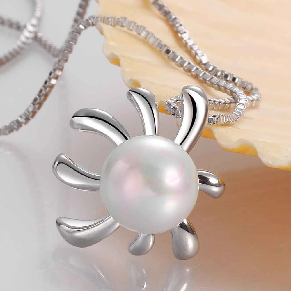 christmas gift bijoux women necklaces seawead beads pendant necklaceNPLP 32 ELY