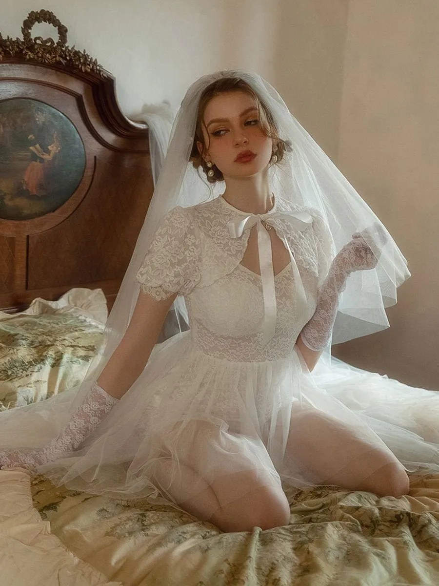 Delicate Lace Bridal Lingerie Dress