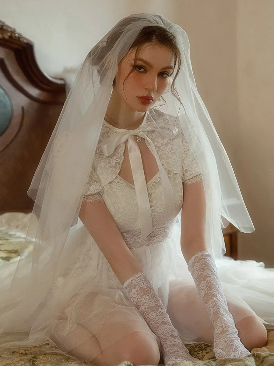 Delicate Lace Bridal Lingerie Dress