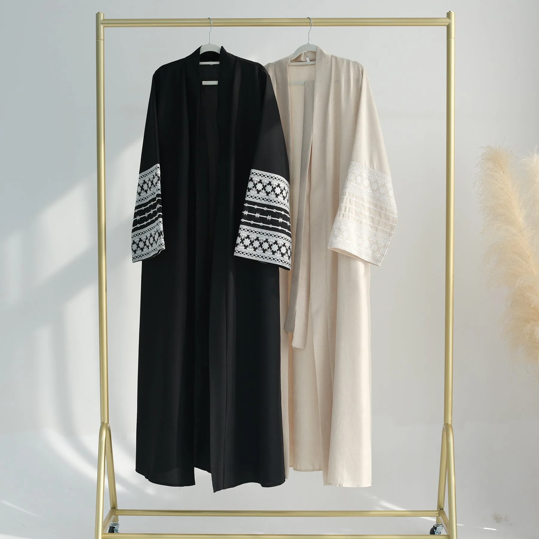 Dubai Middle East Turkey Dubai Embroidered Elegant Cardigan Robe