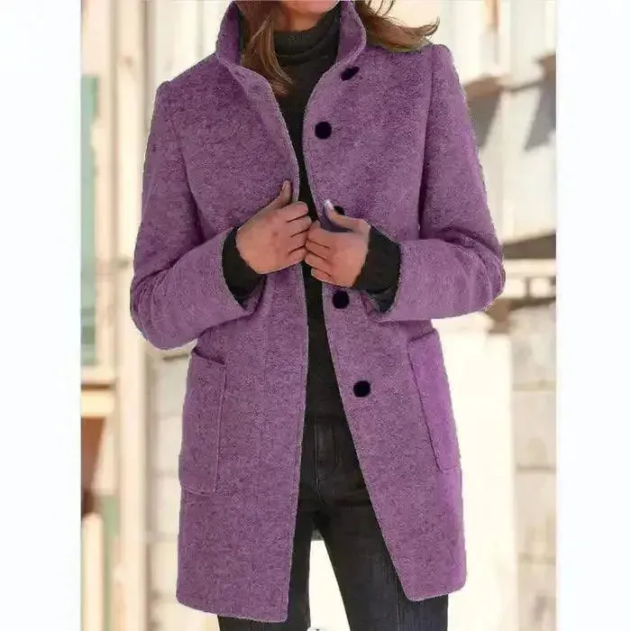 Elegant Single-Breasted Women Trench Coat