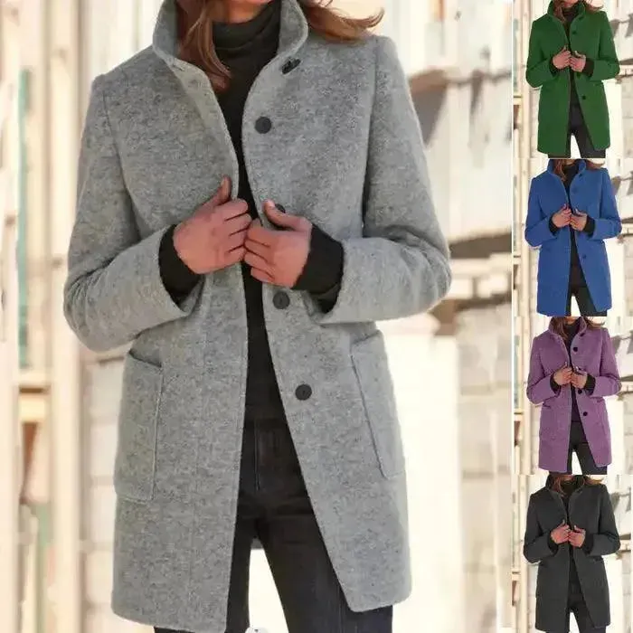 Elegant Single-Breasted Women Trench Coat