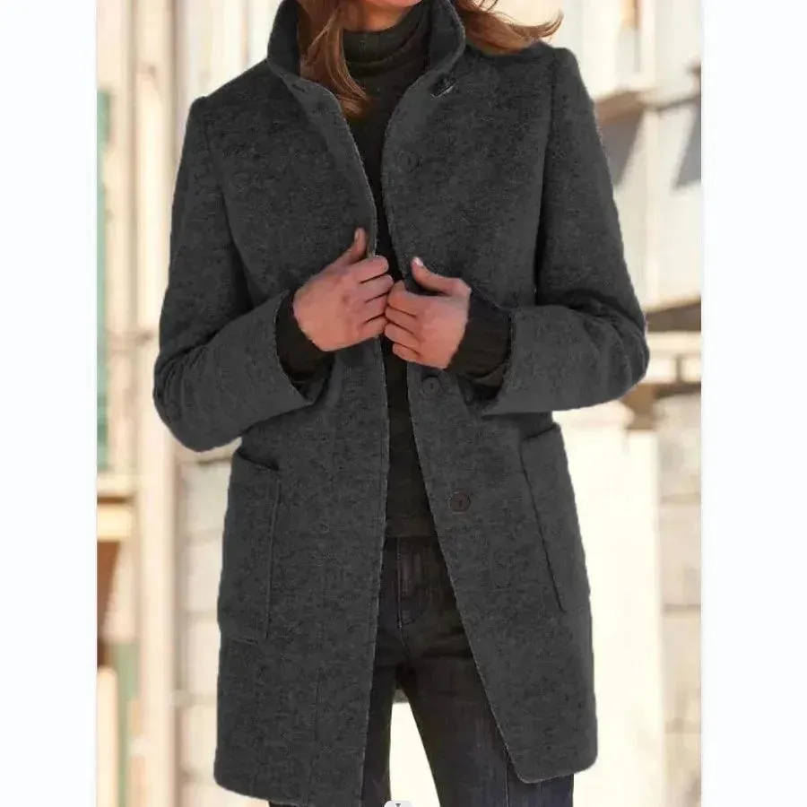 Elegant Single-Breasted Women Trench Coat