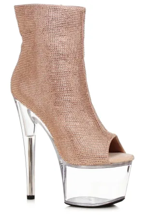 Ellie 709-LAVISH 7 Platform Shimmering Ankle Boot