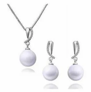 exo simulated pearl jewelry set beads lm necklace earrings charms NPLS 38 ELY