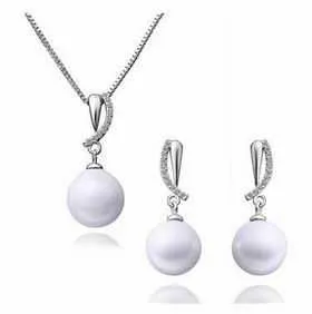exo simulated pearl jewelry set beads lm necklace earrings charms NPLS 38 ELY