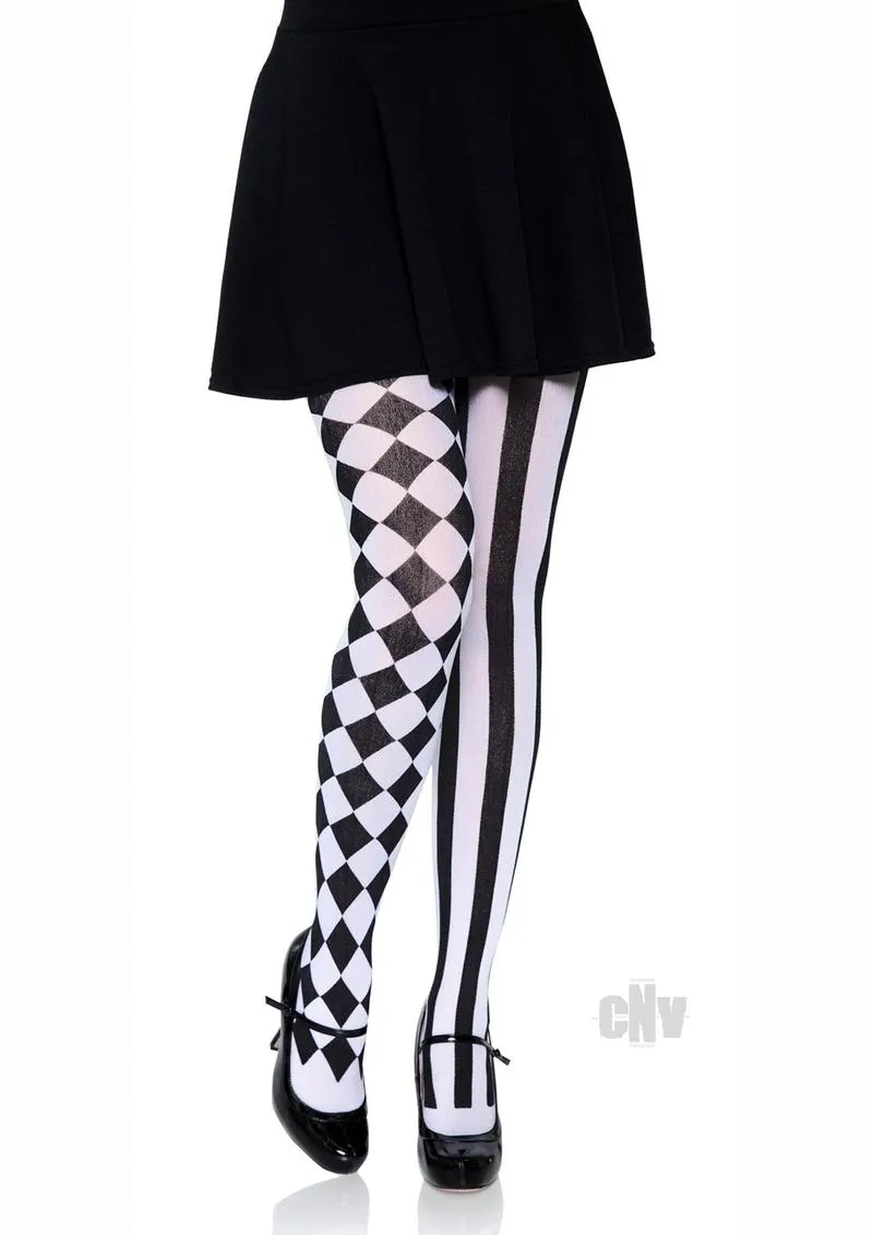 Harlequin Hose Os Blk/wht