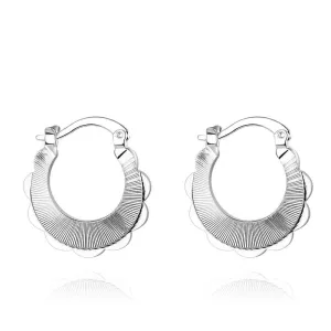 online shopping india silver plated earing Linear flow clip cuff accessories 695 ELY
