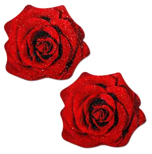 Pastease Premium Glitter Velvet Blooming Rose - Red O/S
