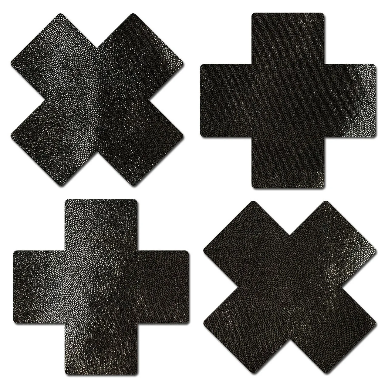 Pastease Premium Petites Liquid Cross - Black O/S Pack of 2 Pair