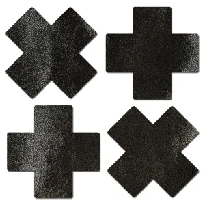 Pastease Premium Petites Liquid Cross - Black O/S Pack of 2 Pair