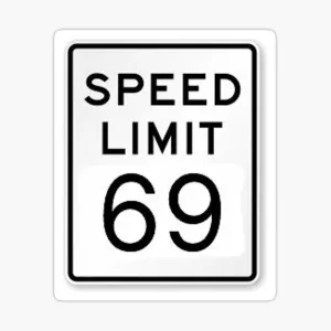 Pastease Premium Speed Limit 69 - White/Black O/S
