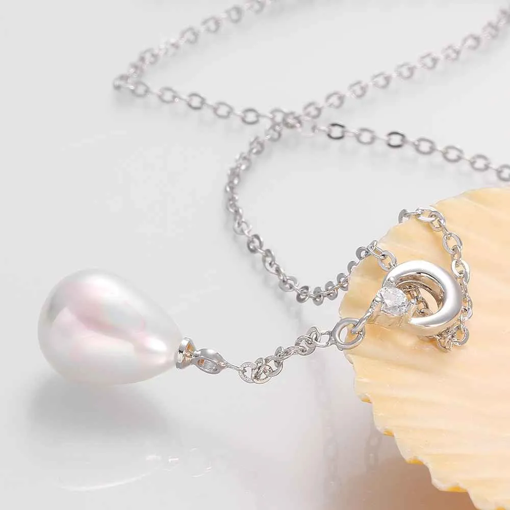platinum plated necklaces beads zircon kp collares women necklaceNPLN 12 ELY