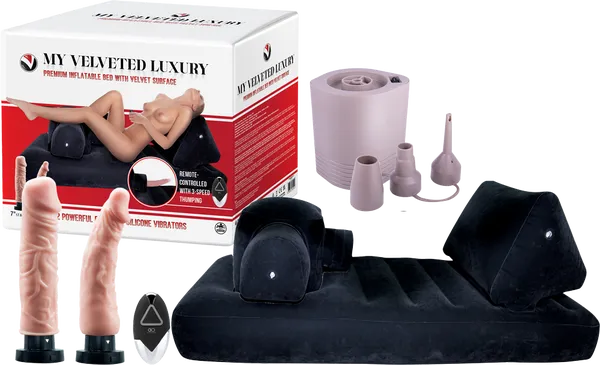 Premium Inflatable Bed with Velvet Surface