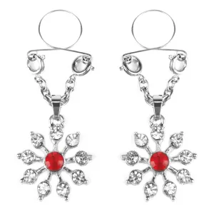 Ruby and Diamond Star Nipple Jewellery