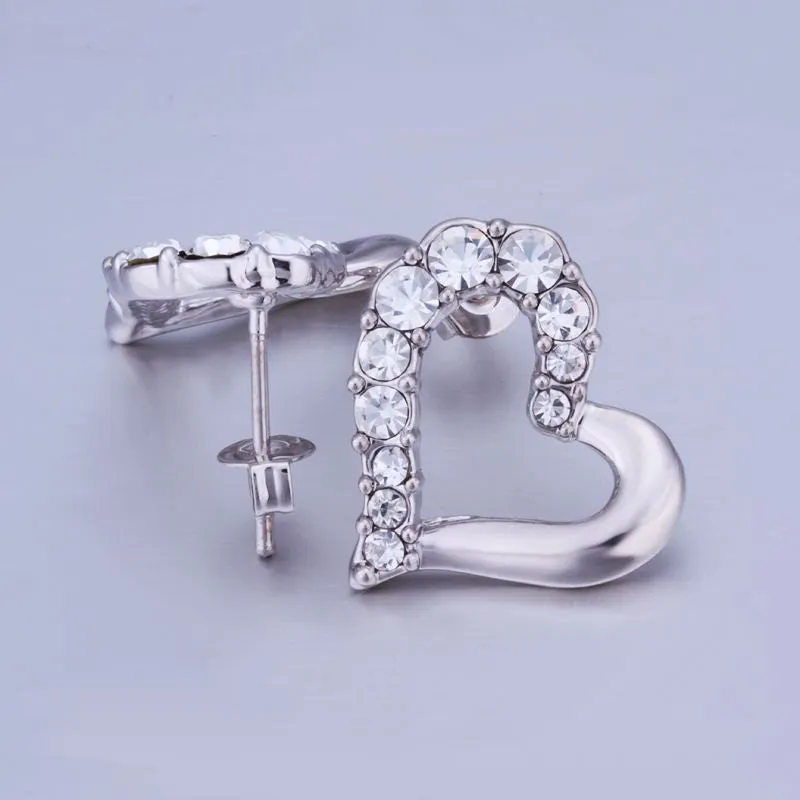 Sale jewerly 18K Gold Plated Earing mk hollow heart stud earrings brincos SMTPE341 ELY