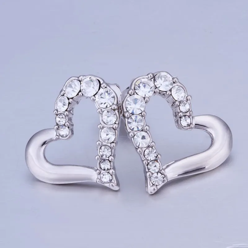 Sale jewerly 18K Gold Plated Earing mk hollow heart stud earrings brincos SMTPE341 ELY