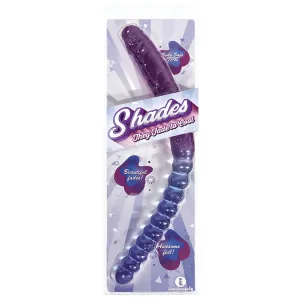 Shades Jelly TPR Gradient Double Dong - Blue/Violet