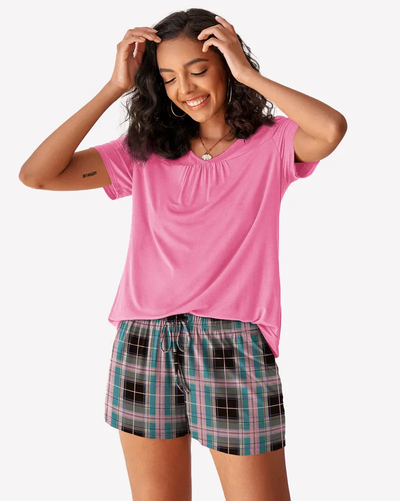 Short Sleeve Shorts Pajama Set
