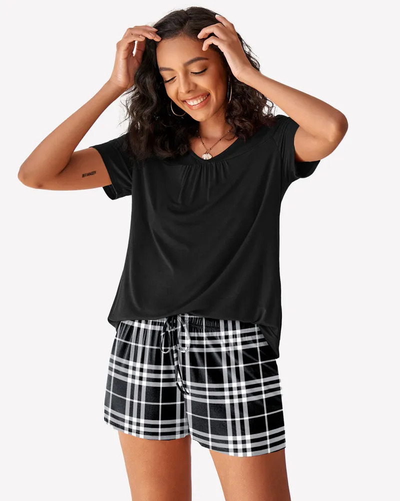 Short Sleeve Shorts Pajama Set