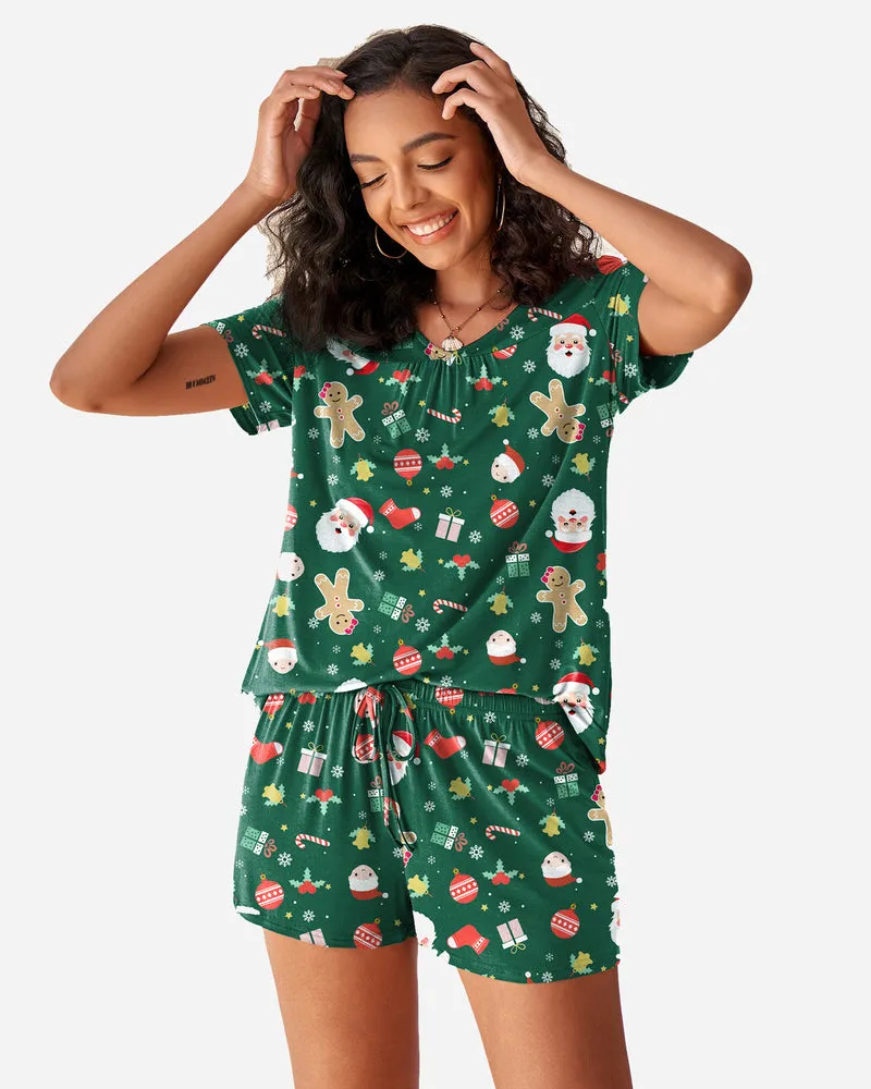 Short Sleeve Shorts Pajama Set