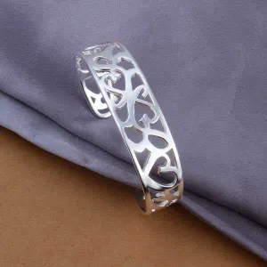 silver Bracelet & Bangle Kelp Women Wedding Bracelet collier plastron femme SMTB192 ELY