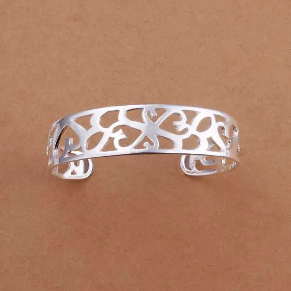 silver Bracelet & Bangle Kelp Women Wedding Bracelet collier plastron femme SMTB192 ELY