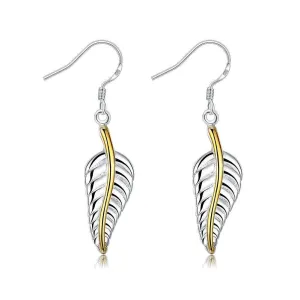silver earing Leaf drop oorbellen wedding jewelry 273 ELY