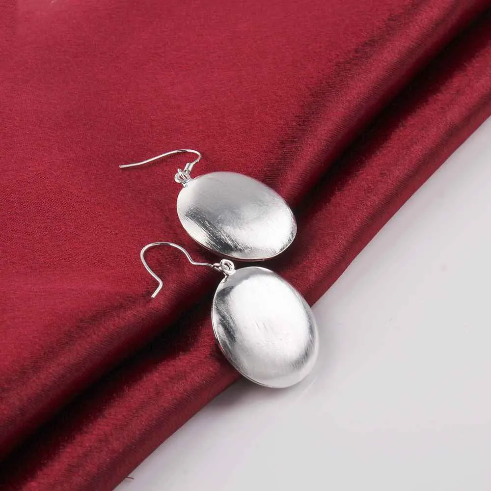 silver plated earring sand round cattle drop cufflinks Costume Jewellery 217 ELY