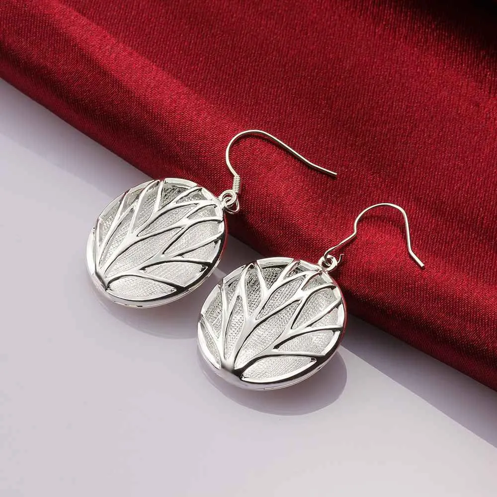 silver plated earring sand round cattle drop cufflinks Costume Jewellery 217 ELY